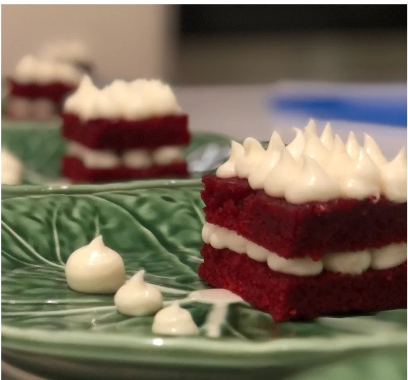 Red velvet cake by Chef Justin Jennings