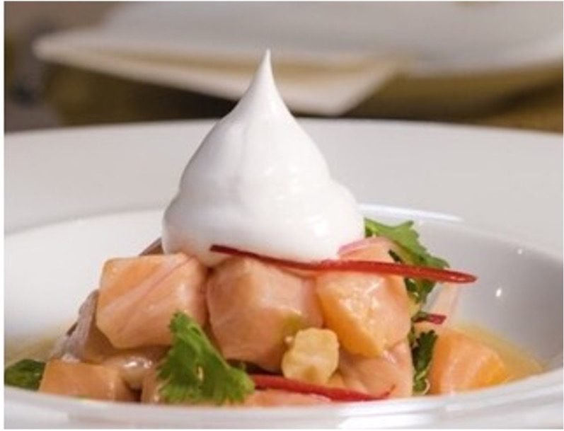 Chef tasting menu Lisbon — saffron risotto at Downunder